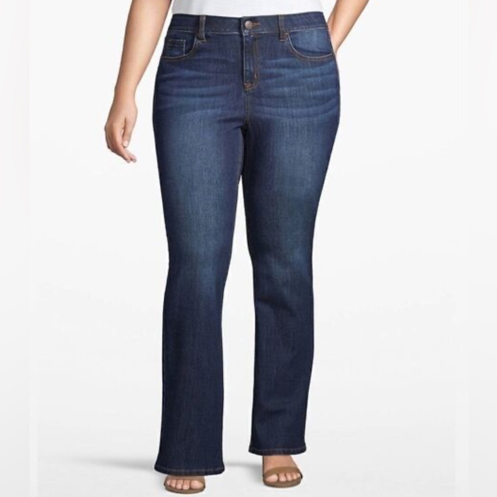 Venezia Lane Bryant Stretch Bootcut Mod Curvy 2 16 Tall Women’s Dark Denim Jeans